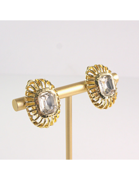 Klipsy do Uszu Lolita Akcesoria Klips do UCHA CRYSTAL ROZETA