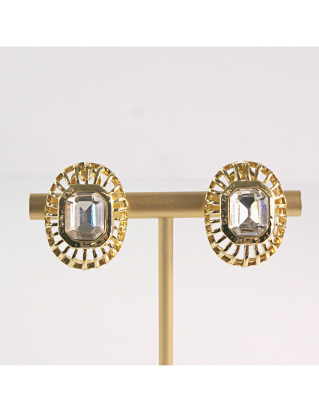 Klipsy do Uszu Lolita Akcesoria Klips do UCHA CRYSTAL ROZETA