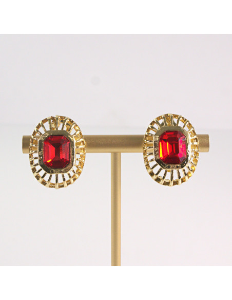 Klipsy do Uszu Lolita Akcesoria Klips do UCHA CZERWONA ROZETA