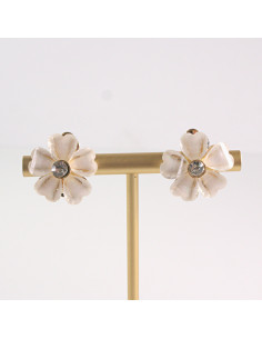 Klipsy do Uszu Lolita Akcesoria Klips do UCHA KWIATEK ECRU 2