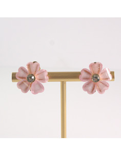 Klipsy do Uszu Lolita Akcesoria Klips do UCHA RÓŻOWY KWIATEK