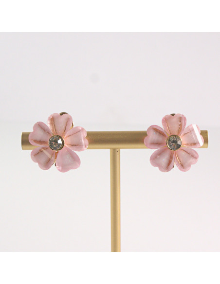 Klipsy do Uszu Lolita Akcesoria Klips do UCHA RÓŻOWY KWIATEK