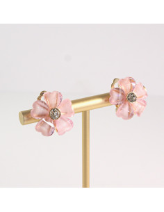 Klipsy do Uszu Lolita Akcesoria Klips do UCHA RÓŻOWY KWIATEK 2