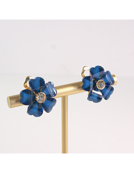 Klipsy do Uszu Lolita Akcesoria Klips do UCHA NIEBIESKI KWIATEK