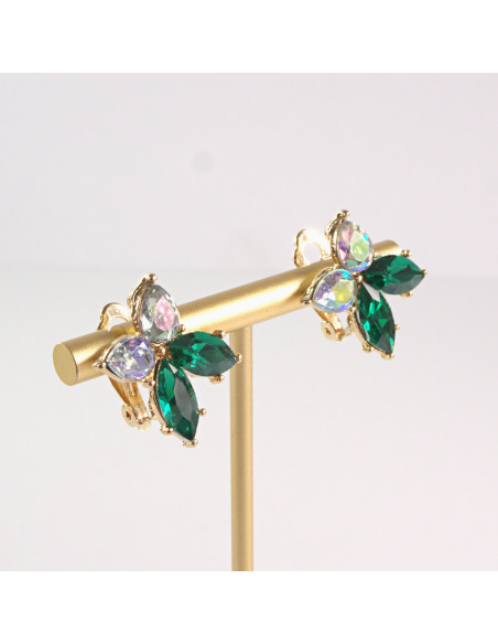 Klipsy do Uszu Lolita Akcesoria Klips do UCHA MOTYLKI MOTYLE ZIELONE