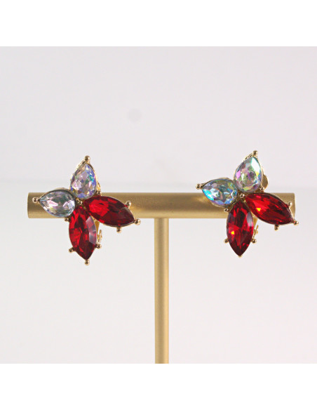 Klipsy do Uszu Lolita Akcesoria Klips do UCHA MOTYLKI MOTYLE CZERWONY