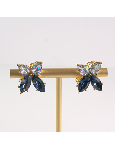 Klipsy do Uszu Lolita Akcesoria Klips do UCHA MOTYLKI MOTYLE GRANATOWY