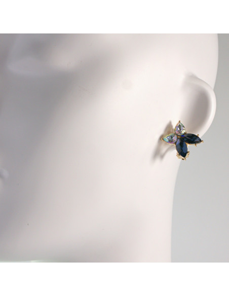 Klipsy do Uszu Lolita Akcesoria Klips do UCHA MOTYLKI MOTYLE GRANATOWY