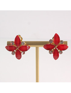 Klipsy do Uszu Lolita Akcesoria Klips do UCHA CZERWONE...