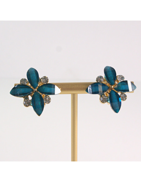 Klipsy do Uszu Lolita Akcesoria Klips do UCHA KWIATY KWIATKI LILIJKI GRANAT