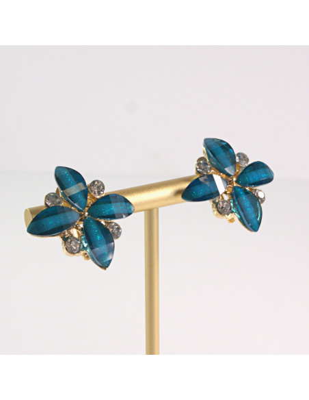 Klipsy do Uszu Lolita Akcesoria Klips do UCHA KWIATY KWIATKI LILIJKI GRANAT