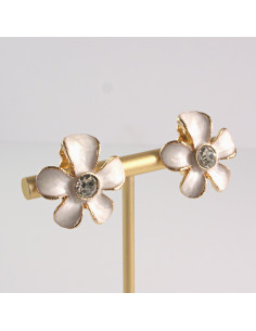 Klipsy do Uszu Lolita Akcesoria Klips do UCHA ECRU KWIATY... 2