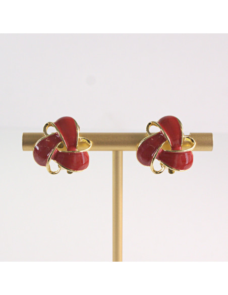 Klipsy do Uszu Lolita Akcesoria Klips do UCHA CZERWONE SUPEŁKI