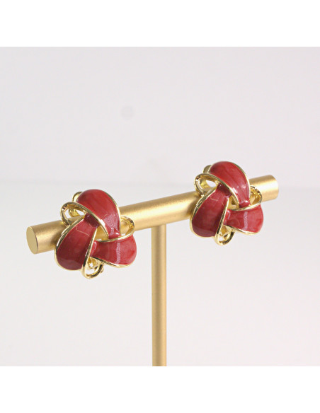 Klipsy do Uszu Lolita Akcesoria Klips do UCHA CZERWONE SUPEŁKI