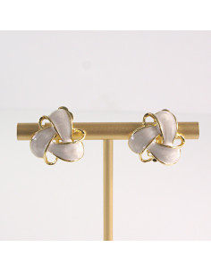 Klipsy do Uszu Lolita Akcesoria Klips do UCHA  SUPEŁKI ECRU