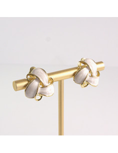 Klipsy do Uszu Lolita Akcesoria Klips do UCHA  SUPEŁKI ECRU 2