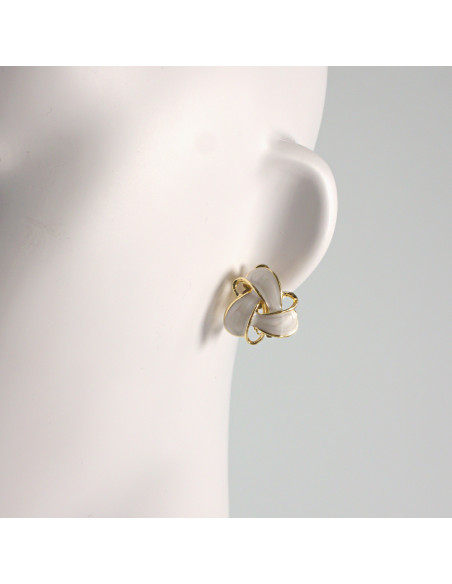 Klipsy do Uszu Lolita Akcesoria Klips do UCHA  SUPEŁKI ECRU