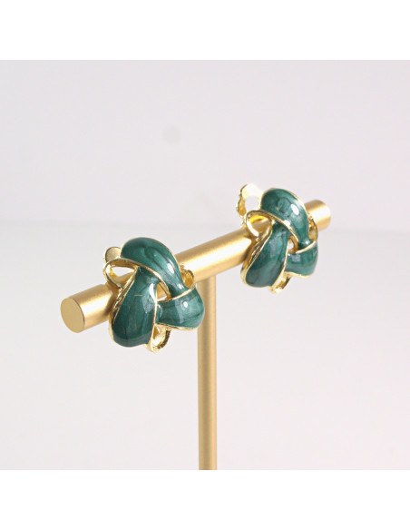 Klipsy do Uszu Lolita Akcesoria Klips do UCHA ZIELONE SUPEŁKI