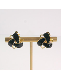 Klipsy do Uszu Lolita Akcesoria Klips do UCHA CZARNE SUPEŁKI