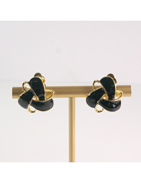 Klipsy do Uszu Lolita Akcesoria Klips do UCHA CZARNE SUPEŁKI