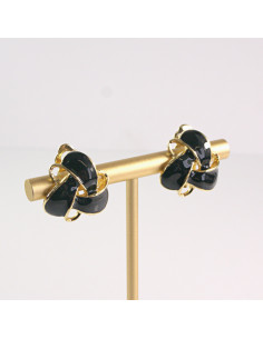 Klipsy do Uszu Lolita Akcesoria Klips do UCHA CZARNE SUPEŁKI 2