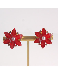 Klipsy do Uszu Lolita Akcesoria Klips do UCHA CZERWONE...