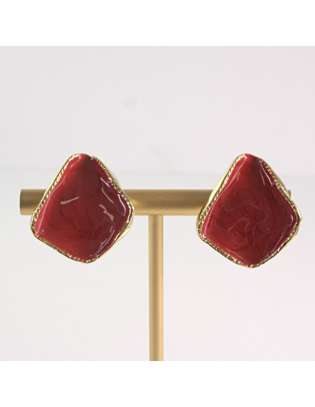 Klipsy do Uszu Lolita Akcesoria Klips do CZERWONE  NIEREGULARNE