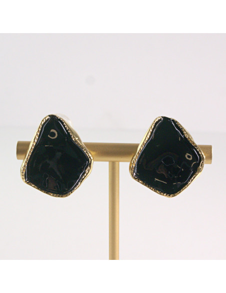 Klipsy do Uszu Lolita Akcesoria Klips do CZARNE  NIEREGULARNE