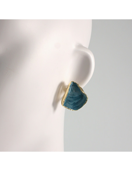 Klipsy do Uszu Lolita Akcesoria Klips do NIEBIESKIE  NIEREGULARNE