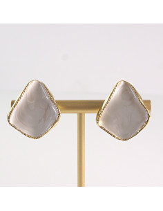 Klipsy do Uszu Lolita Akcesoria Klips do ECRU  NIEREGULARNE