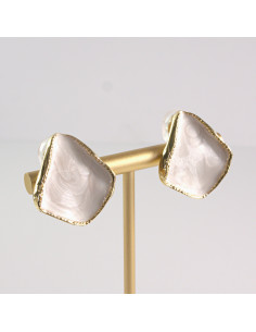 Klipsy do Uszu Lolita Akcesoria Klips do ECRU  NIEREGULARNE 2