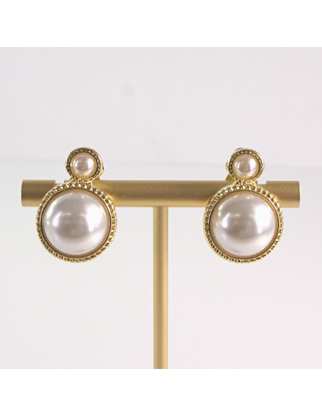 Klipsy do Uszu Lolita Akcesoria Klips do PERŁOWE "GUZIKI"