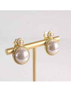 Klipsy do Uszu Lolita Akcesoria Klips do PERŁOWE "GUZIKI" 2