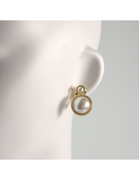 Klipsy do Uszu Lolita Akcesoria Klips do PERŁOWE "GUZIKI"