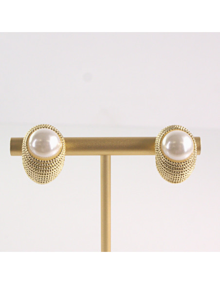 Klipsy do Uszu Lolita Akcesoria Klips do UCHA  Z PERŁĄ PEREŁKI PERŁY