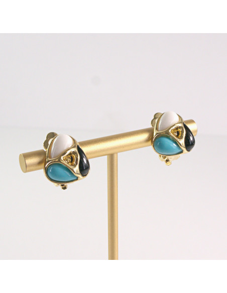 Klipsy do Uszu Lolita Akcesoria Klips do UCHA TURKUSOWE