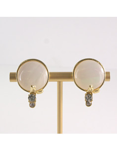 Klipsy do Uszu Lolita Akcesoria Klips do UCHA  ECRU KOCIE...