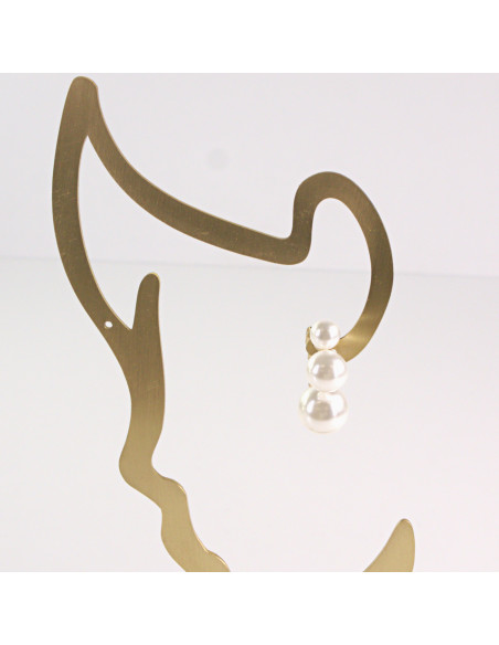 Klipsy do Uszu Lolita Akcesoria Klips do UCHA  Z PERŁĄ PEREŁKI PERŁY