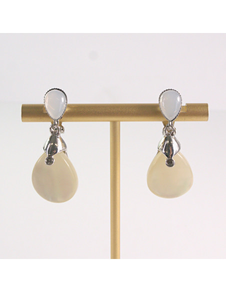 Klipsy do Uszu Lolita Akcesoria Klips do UCHA  ECRU KOCIE OKO