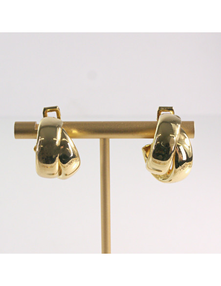 Klipsy do Uszu Lolita Akcesoria Klips do UCHA  ZŁOTE  PODWÓJNE KOŁA