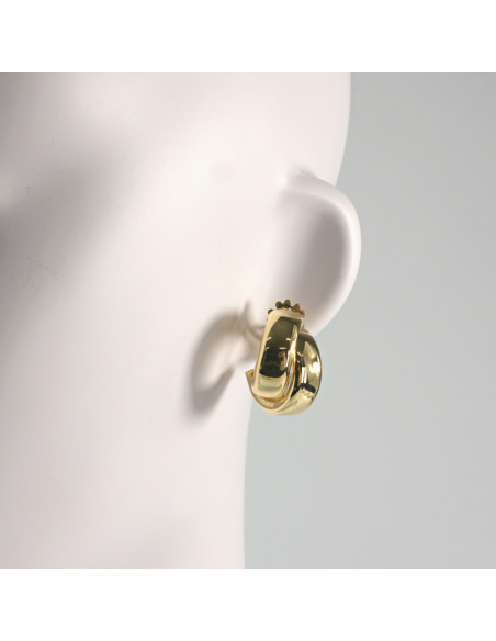 Klipsy do Uszu Lolita Akcesoria Klips do UCHA  ZŁOTE  PODWÓJNE KOŁA