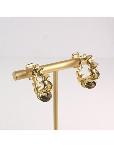 Klipsy do Uszu Lolita Akcesoria Klips do UCHA  ZŁOTE KOŁA ŚWIDERKI