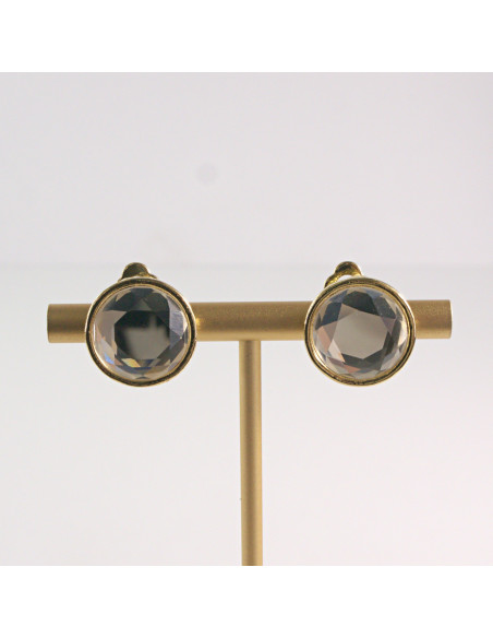 Klipsy do Uszu Lolita Akcesoria Klips do UCHA CRYSTAL AB a 'la "GUZIK"