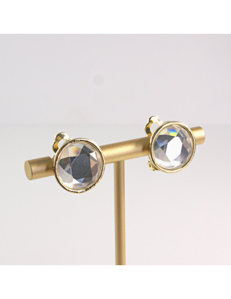 Klipsy do Uszu Lolita Akcesoria Klips do UCHA CRYSTAL AB a 'la "GUZIK"