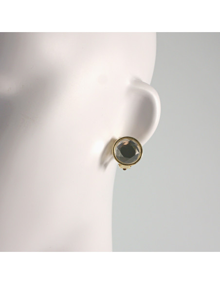 Klipsy do Uszu Lolita Akcesoria Klips do UCHA CRYSTAL AB a 'la "GUZIK"