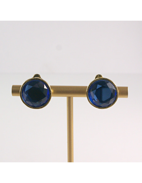 Klipsy do Uszu Lolita Akcesoria Klips do UCHA NIEBIESKIE  a 'la "GUZIK"