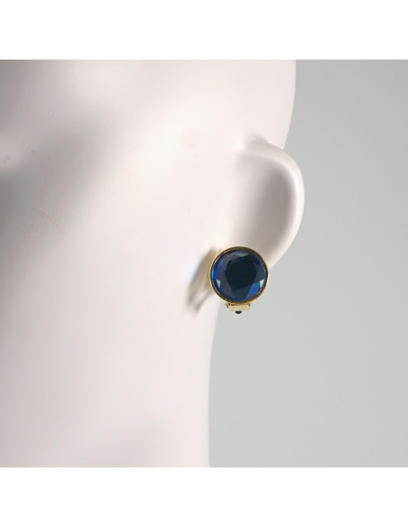 Klipsy do Uszu Lolita Akcesoria Klips do UCHA NIEBIESKIE  a 'la "GUZIK"