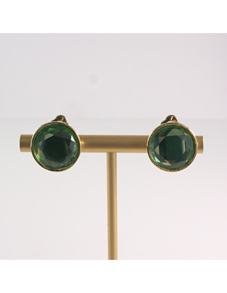 Klipsy do Uszu Lolita Akcesoria Klips do UCHA ZIELONE a 'la "GUZIK"