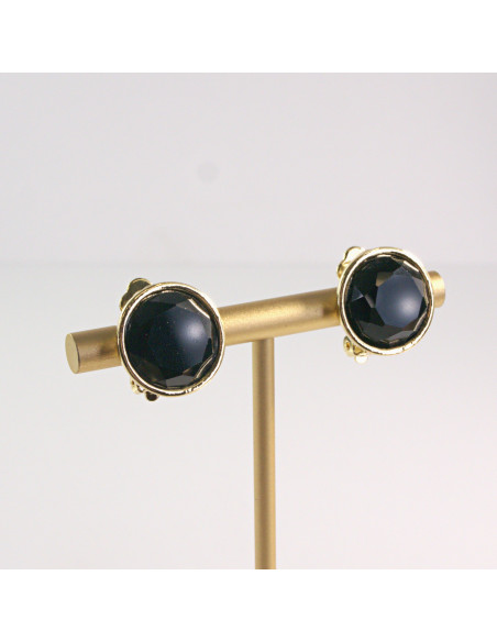 Klipsy do Uszu Lolita Akcesoria Klips do UCHA CZARNE a 'la "GUZIK"