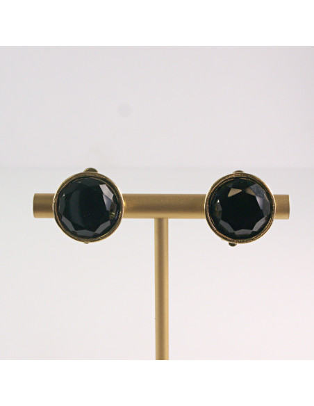 Klipsy do Uszu Lolita Akcesoria Klips do UCHA CZARNE a 'la "GUZIK"